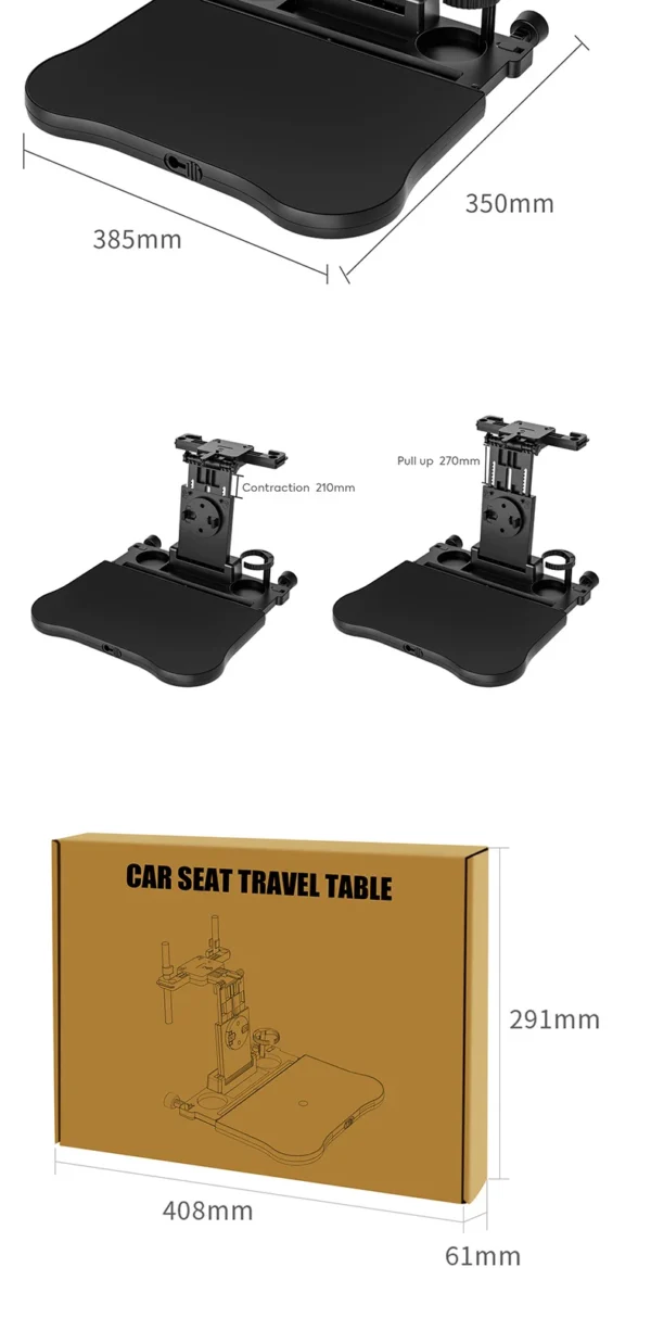 Car folding table, 360 degree rotation, suitable for SUV/sedan, with coffee stand - Bild 22