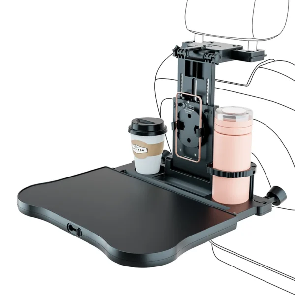 Car folding table, 360 degree rotation, suitable for SUV/sedan, with coffee stand - Bild 2